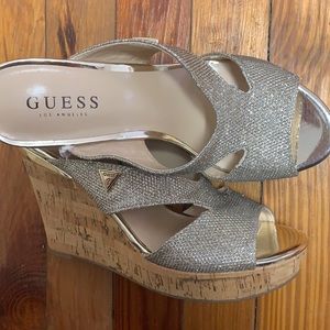 Brand New GUESS Glitter Wedges 7.5